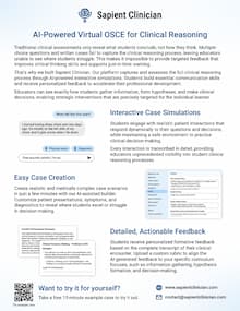 Sapient Clinician One-Pager preview